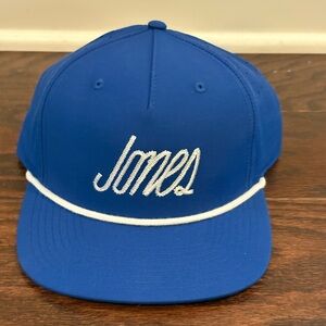 NEW Jones Sports Co Blue First Class Rope Hat One Size Golf Cap Embroidered NWOT